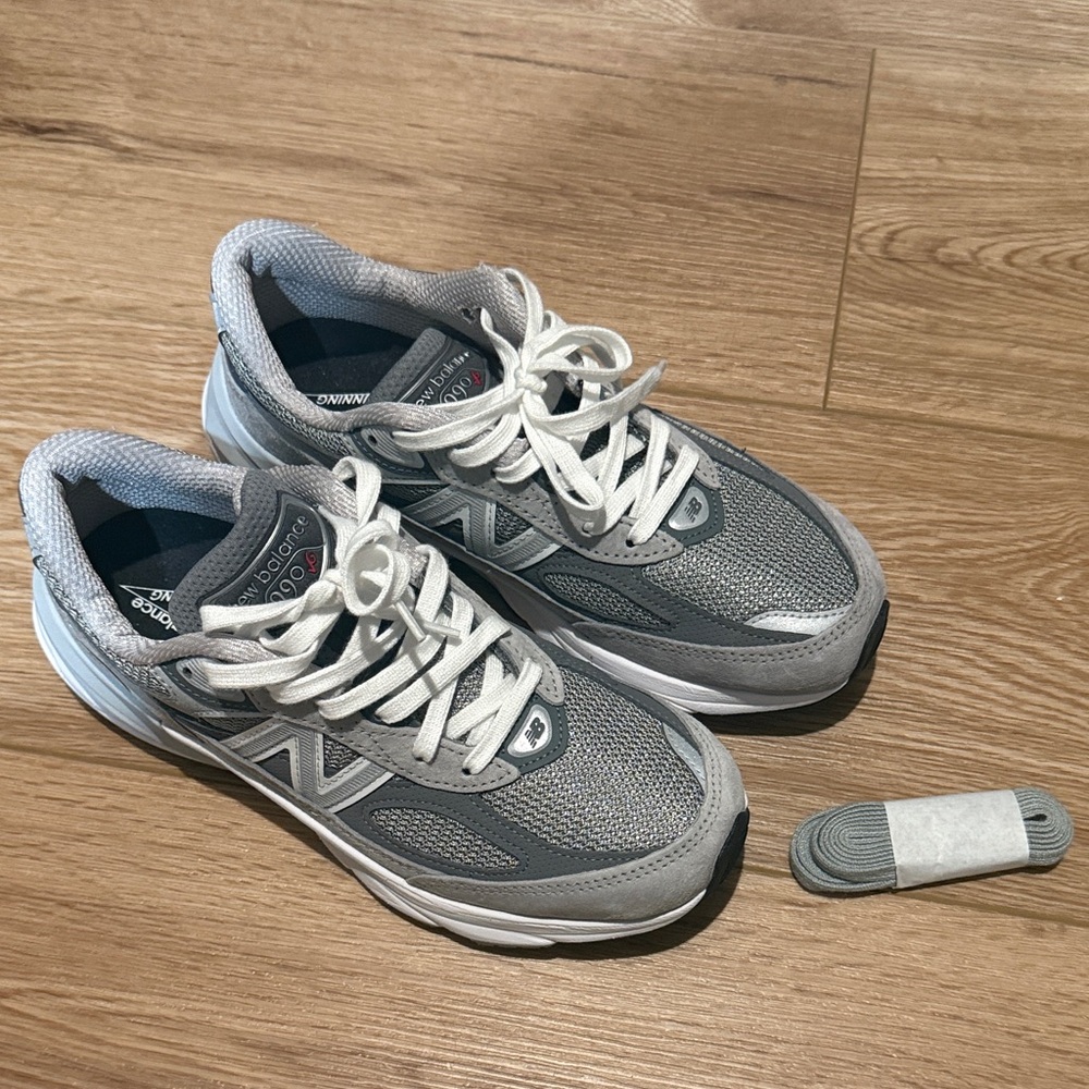 New Balance 990 Charcoal and White Running Shoes